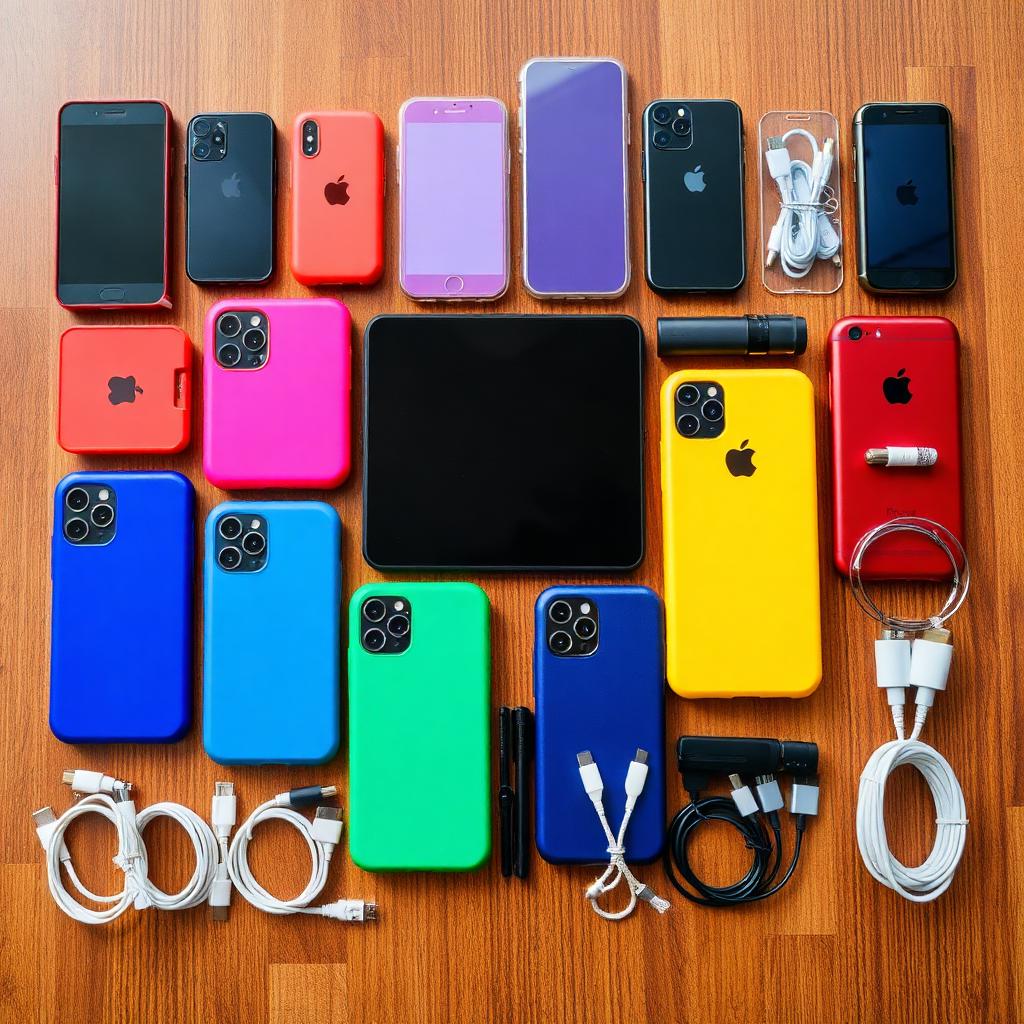 Smartphone display cabinet at Maheshwari Mobile — best mobile shop in Nagda